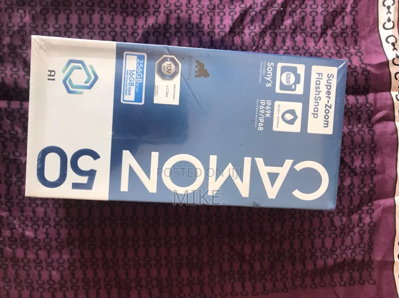 New Tecno Camon 50 256 GB Black