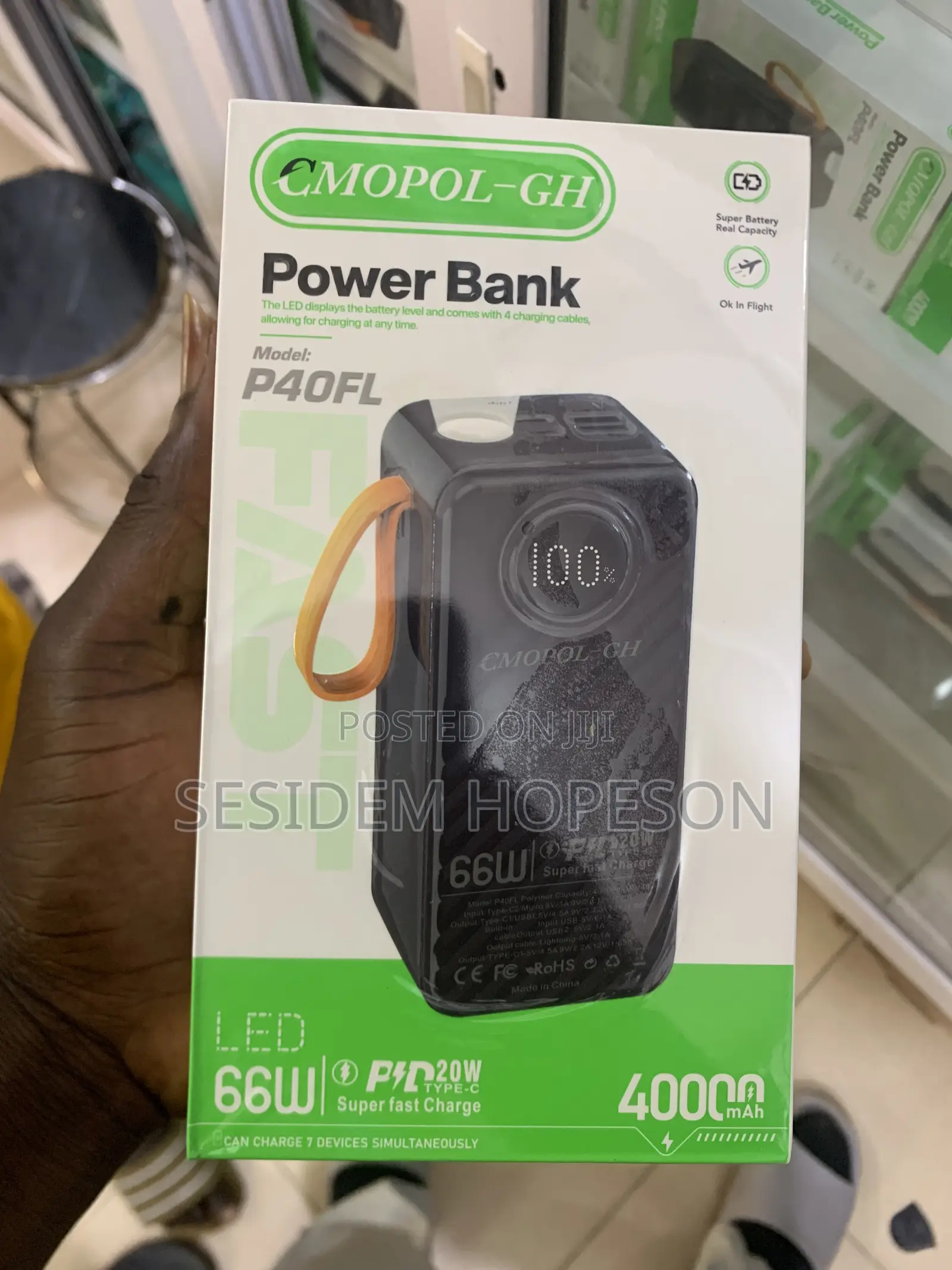 CMOPOL-GH Power Bank (Model: P40FL).