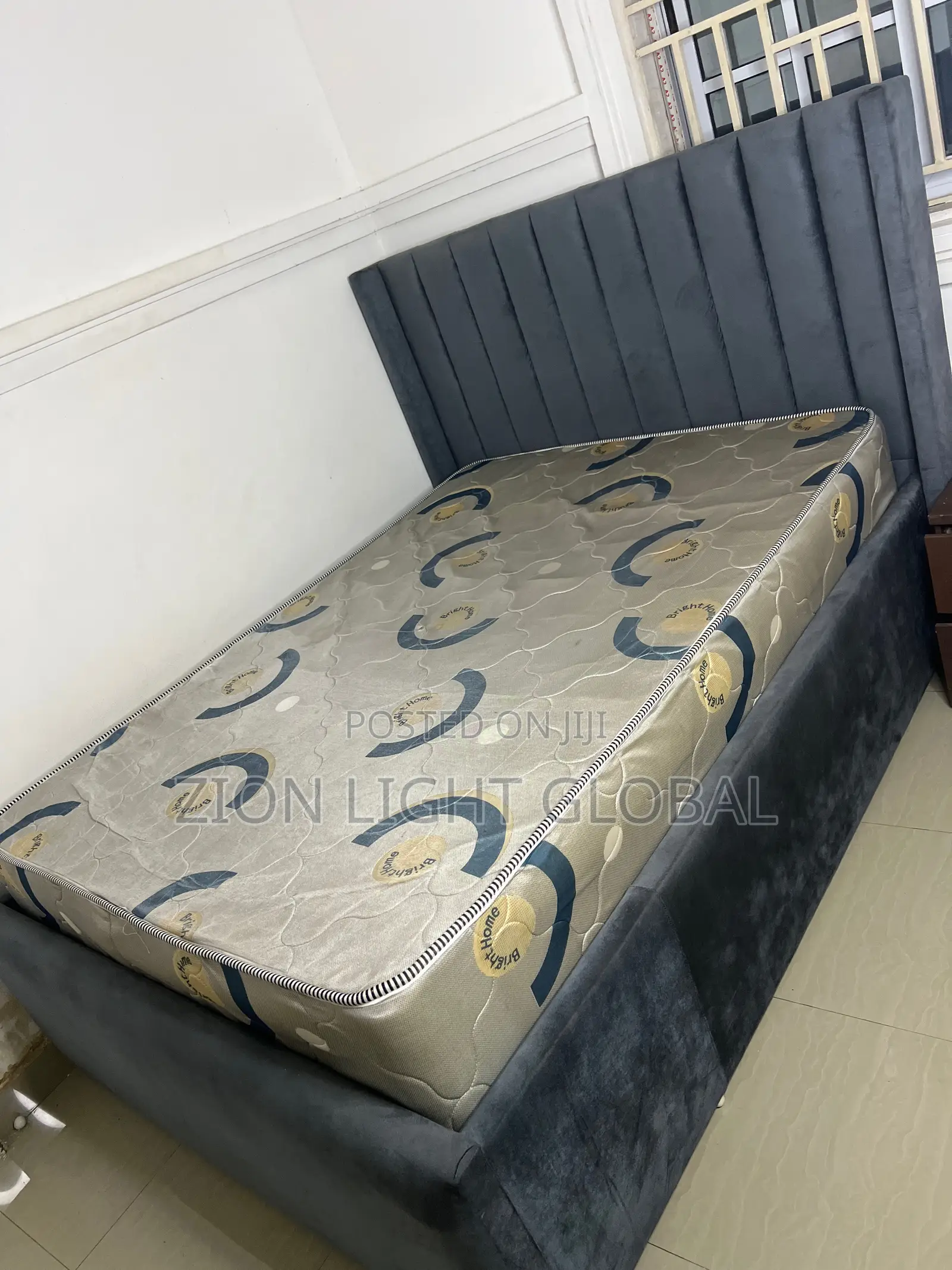 Luxury Bed Set With Latex Mattress & Bench – Like New!