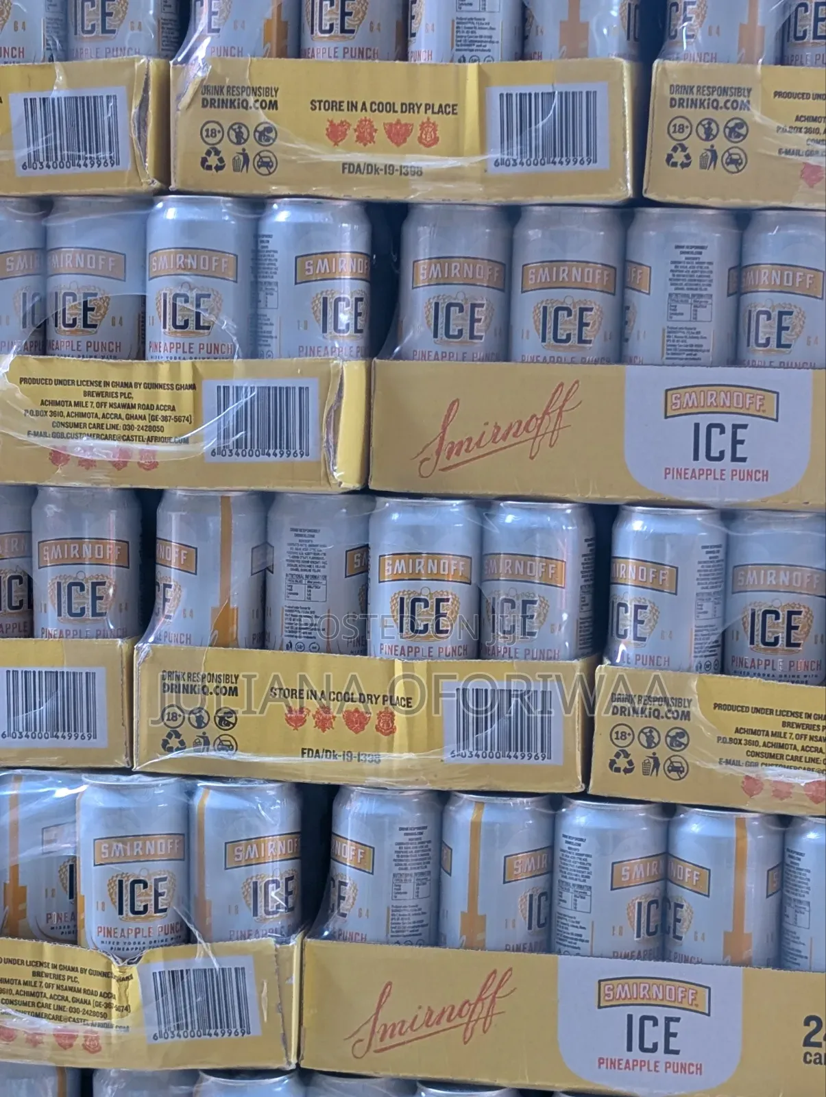 Smirnoff Ice Black and Pineapple