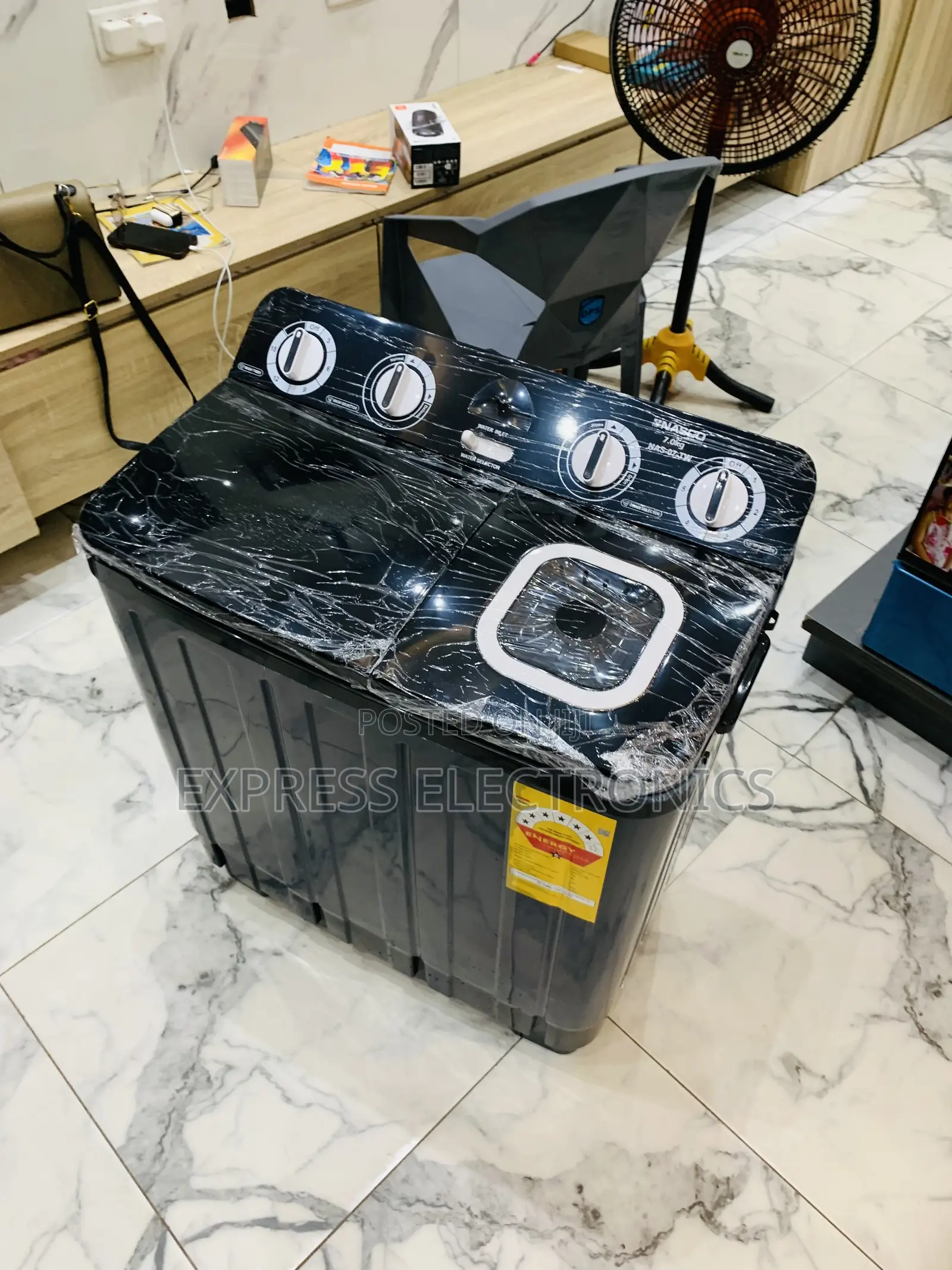 Shop Nasco Black Topload Semi Auto Twintub Wm 7kg