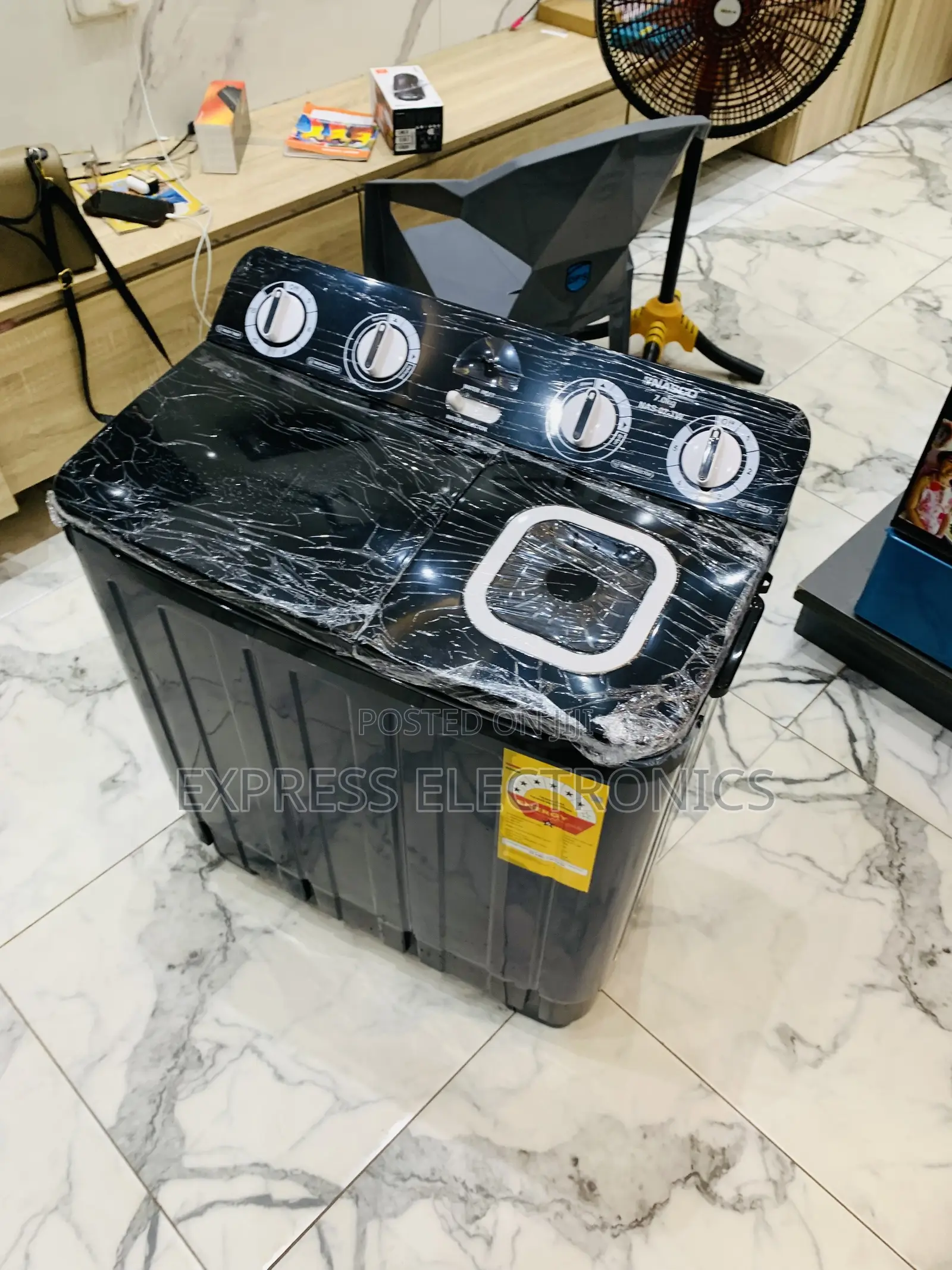 Shop Nasco Black Topload Semi Auto Twintub Wm 7kg