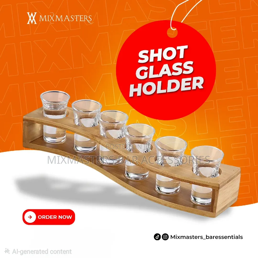 Short Glass Holder + 6pcs Glassware