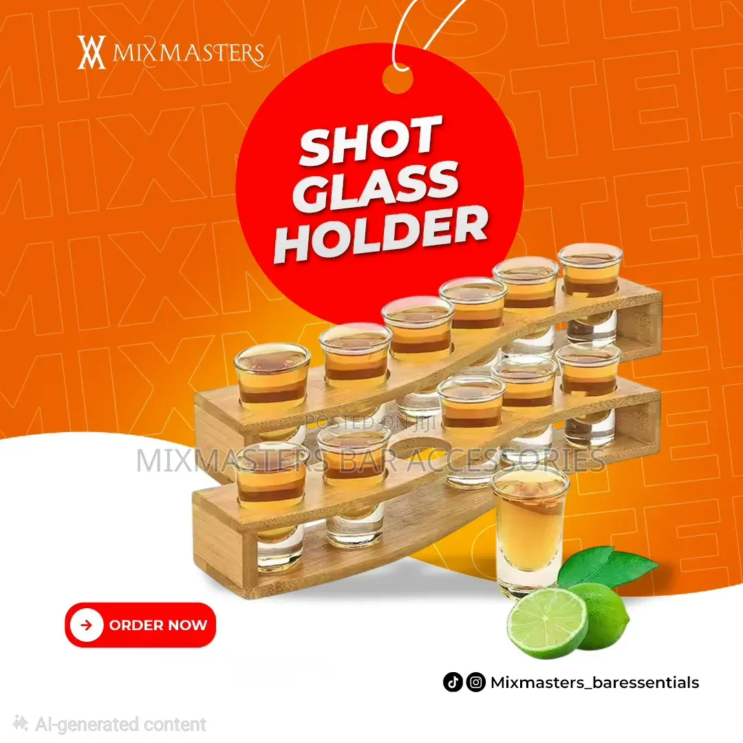 Short Glass Holder + 6pcs Glassware