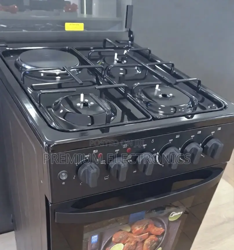 Midea 60cm by 60cm 4 Burner 1electric Hot Plate 3 Gas 20tms4q082-B