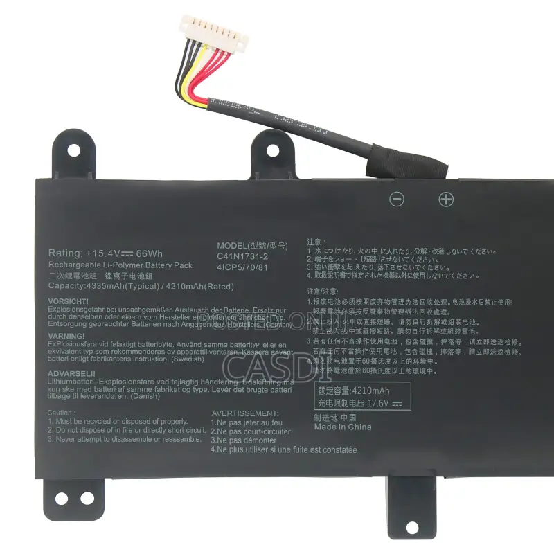 C41n1731-2 Notebook Battery ASUS Gunslinger 3/4 Plus 2020 S5D S7D