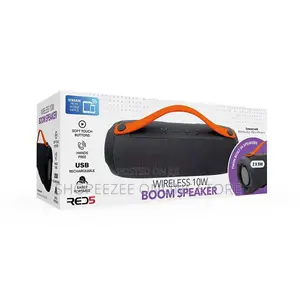 Wireless Boom Speaker - Black & Orange