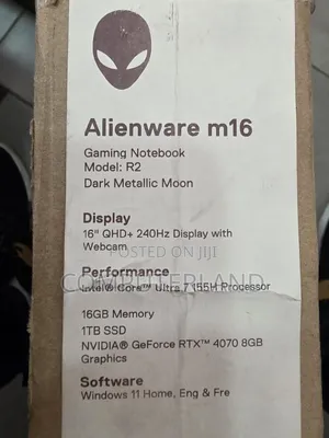 New Laptop Alienware M16 16GB Intel Core Ultra 7 SSD 1T