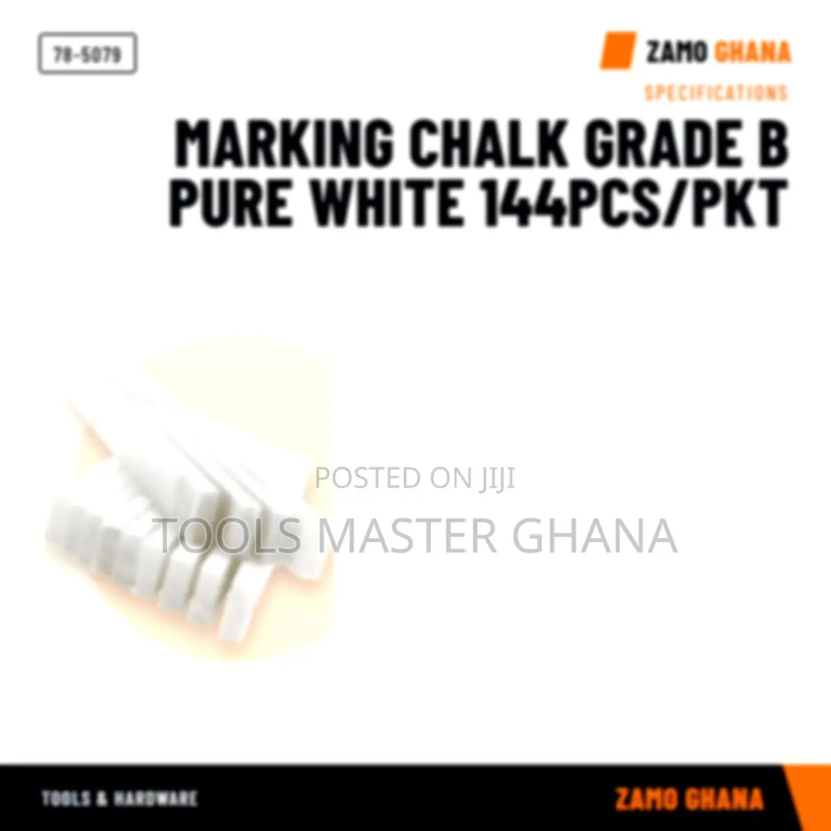 Marking Chalk Grade B Pure White 144Pcs/PKT - 78-5079