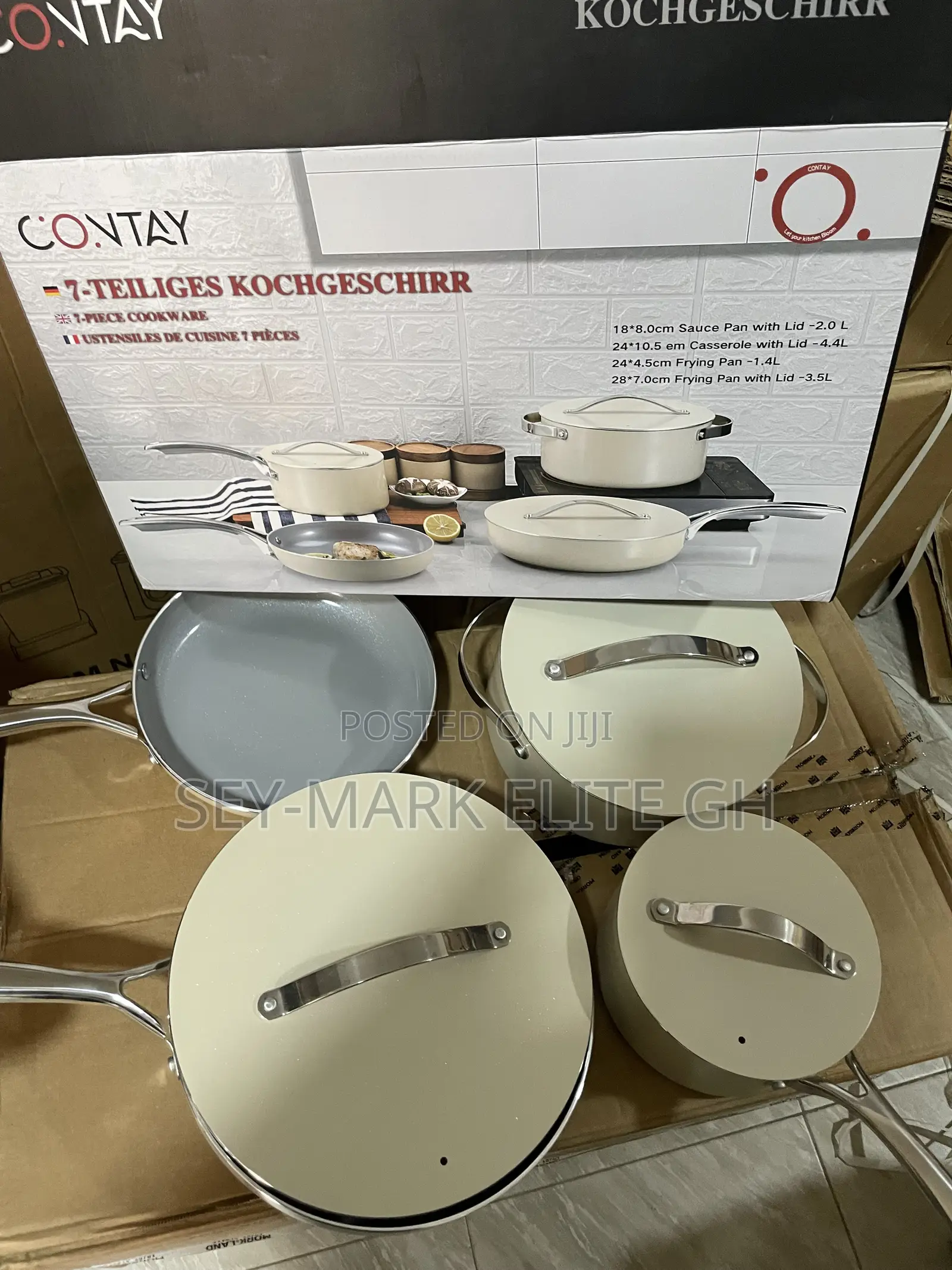 4 Set CONTAY Non-Stick Ceramic Cookware