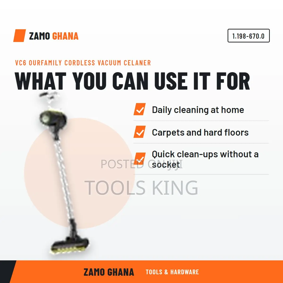 Vc6 Ourfamily Cordless Vacuum Celaner - 1.198-670.0