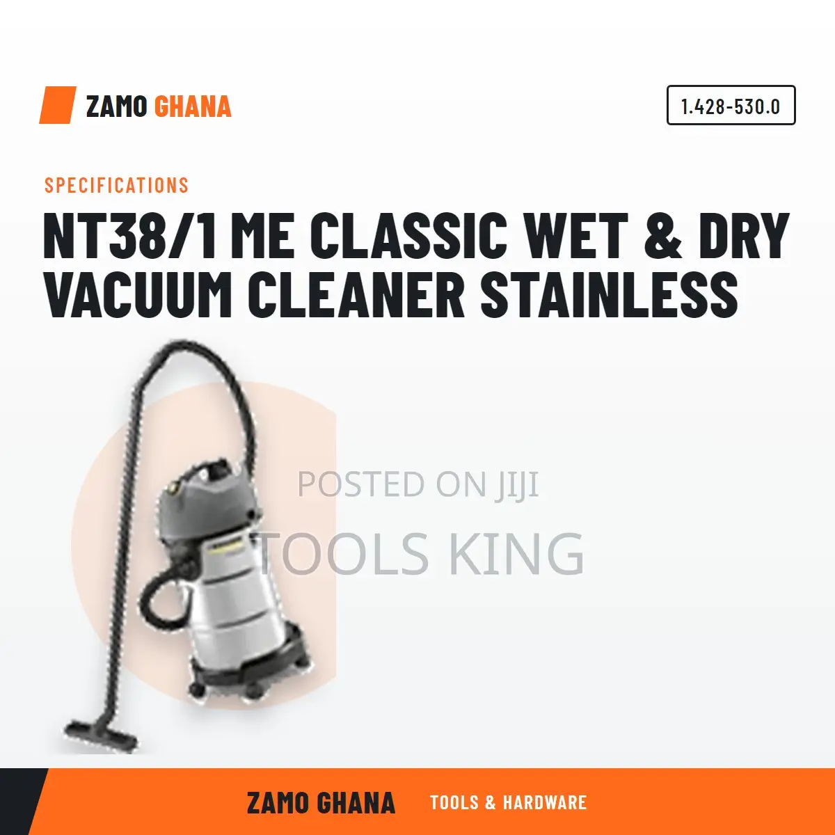 Nt38/1 Me Classic Wet & Dry Vacuum Cleaner Stainless - 1.428-530.0