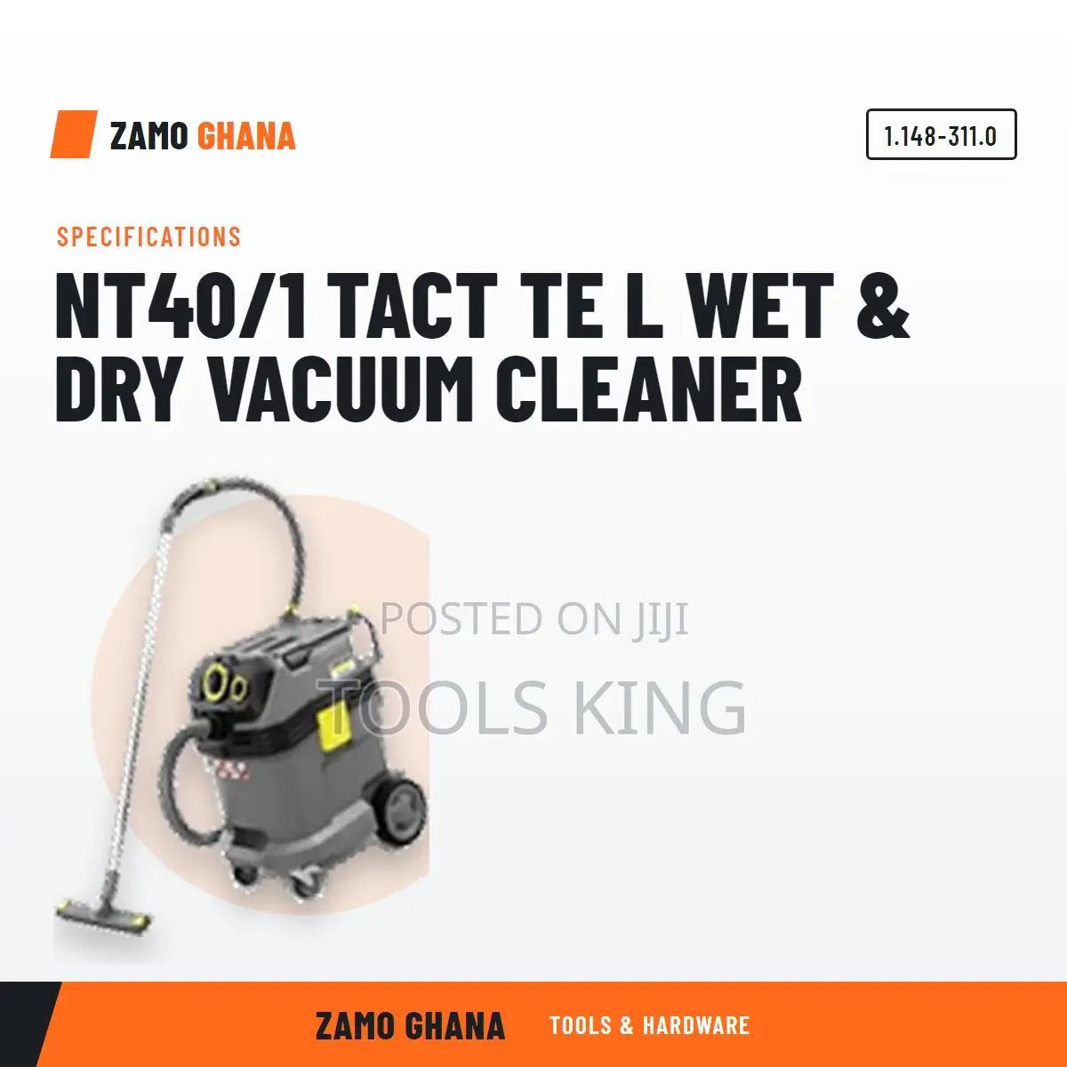 Nt40/1 Tact Te L Wet & Dry Vacuum Cleaner - 1.148-311.0