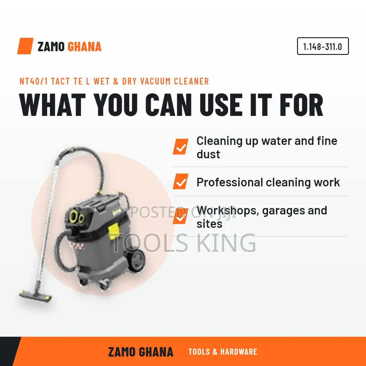 Nt40/1 Tact Te L Wet & Dry Vacuum Cleaner - 1.148-311.0
