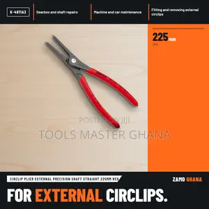 Circlip Plier External Precision Shaft Straight 225Mm Red - K-4911a3