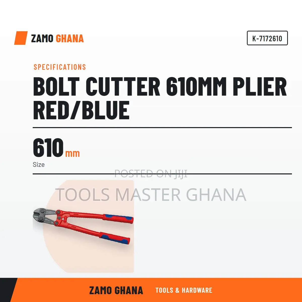 Bolt Cutter 610Mm Plier Red/Blue - K-