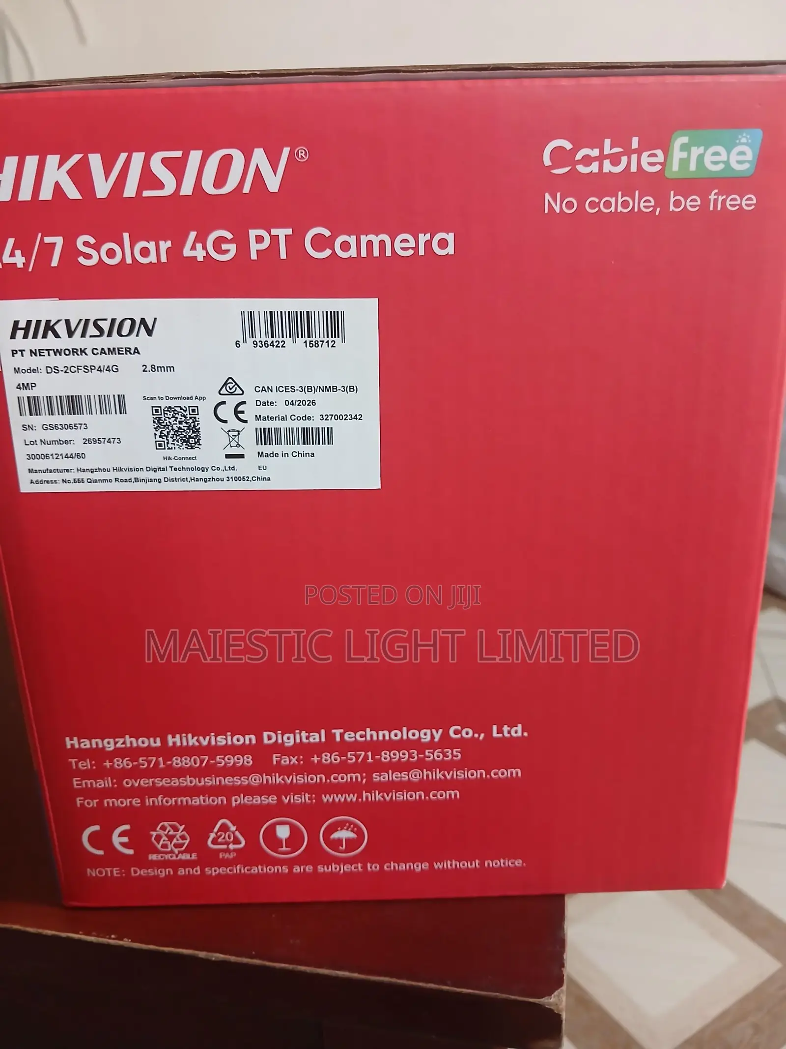 Hikvision Sp4 24/7 Solar 4g Pt Camera