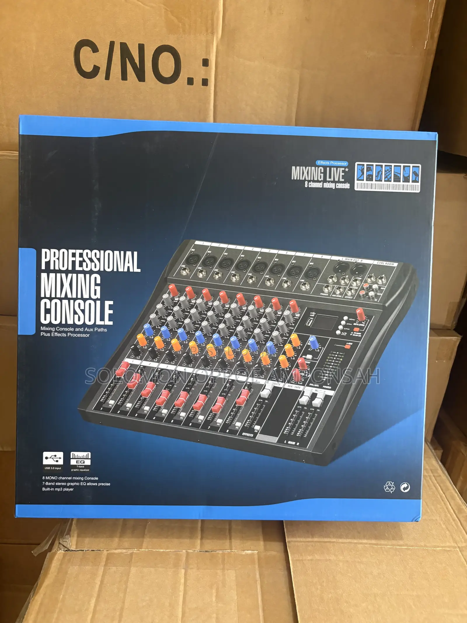 8-Channel Professional Audio Mixing Console