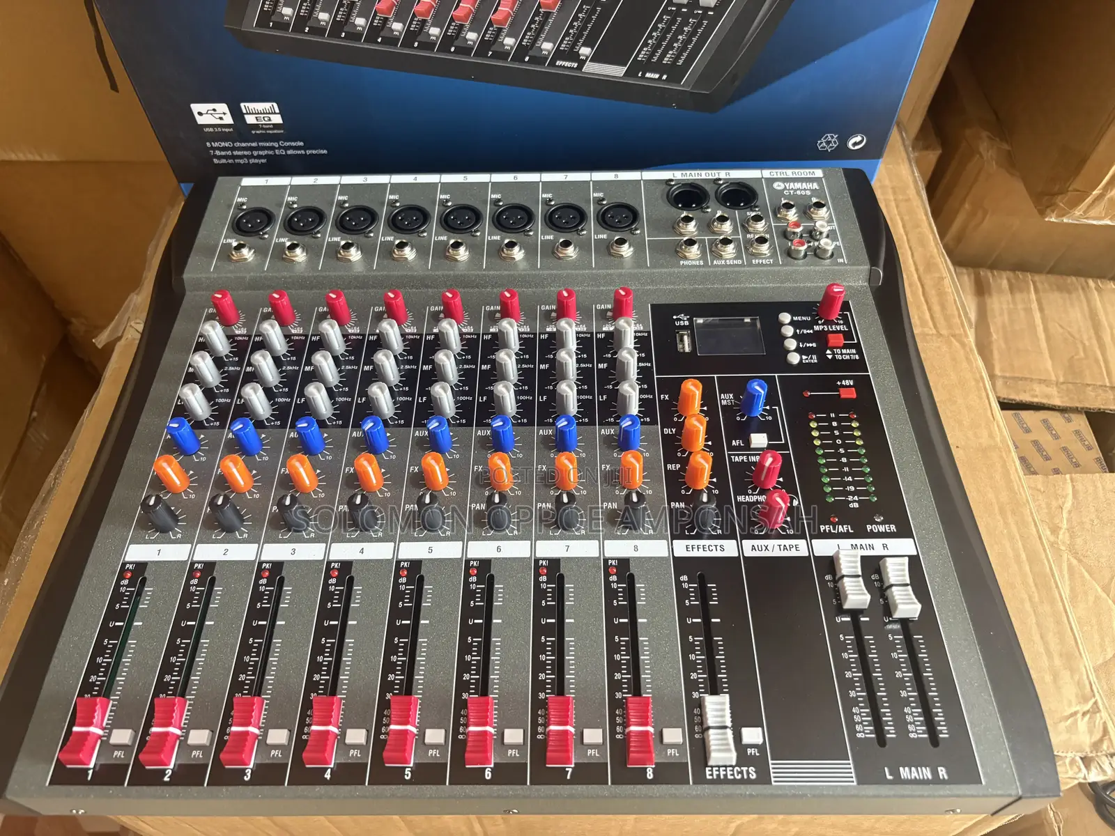 8-Channel Professional Audio Mixing Console
