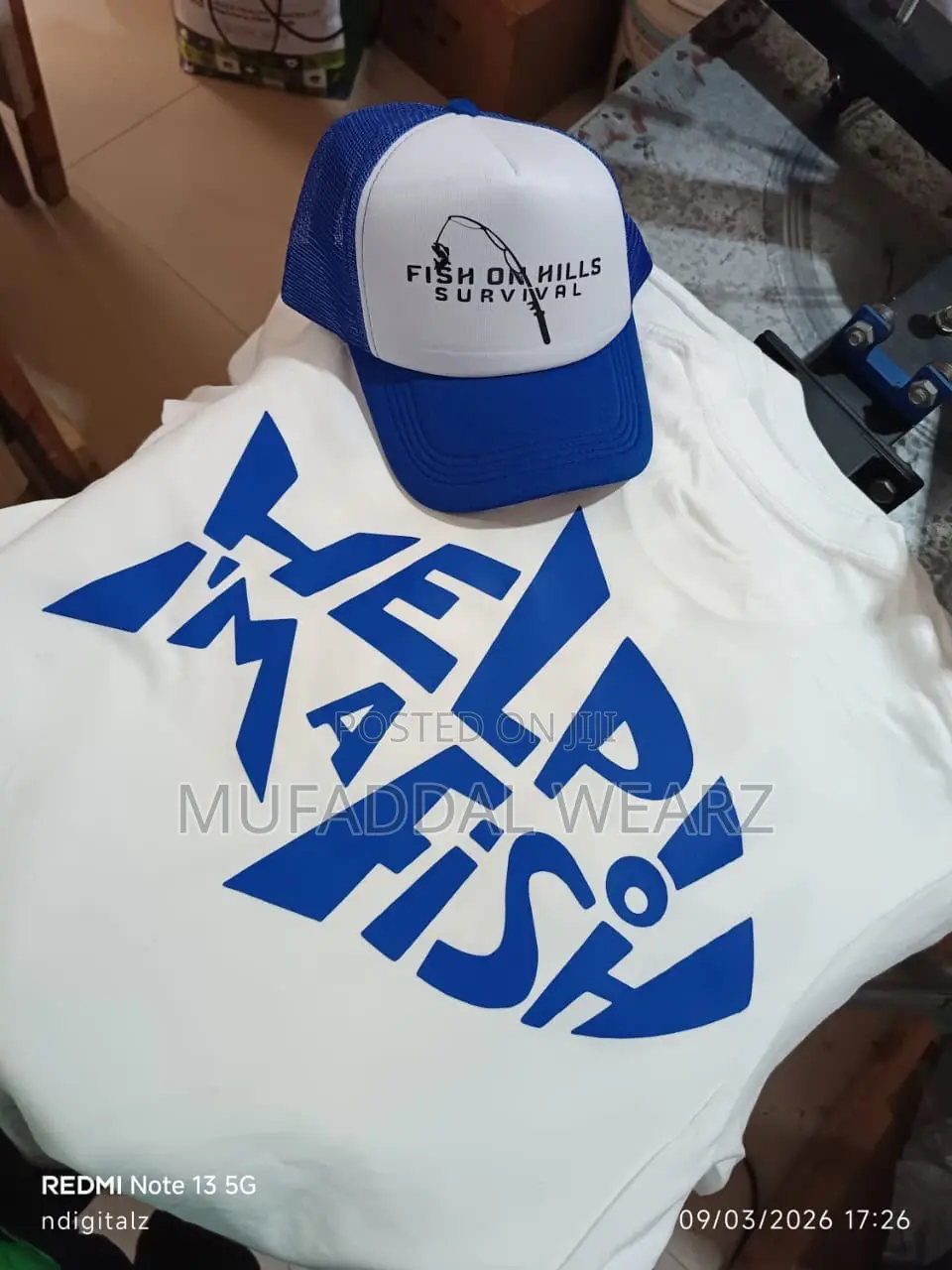 Fish on Hills T-Shirt and Cap Clothings
