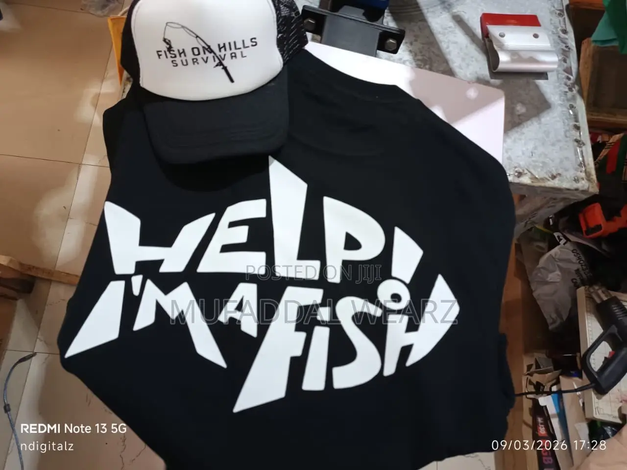 Fish on Hills T-Shirt and Cap Clothings
