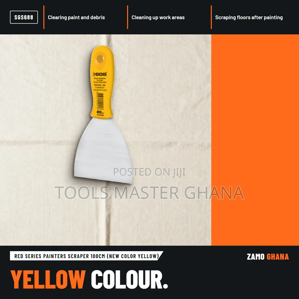 Red Series Painters Scraper 100Cm (New Color Yellow) - SGS688