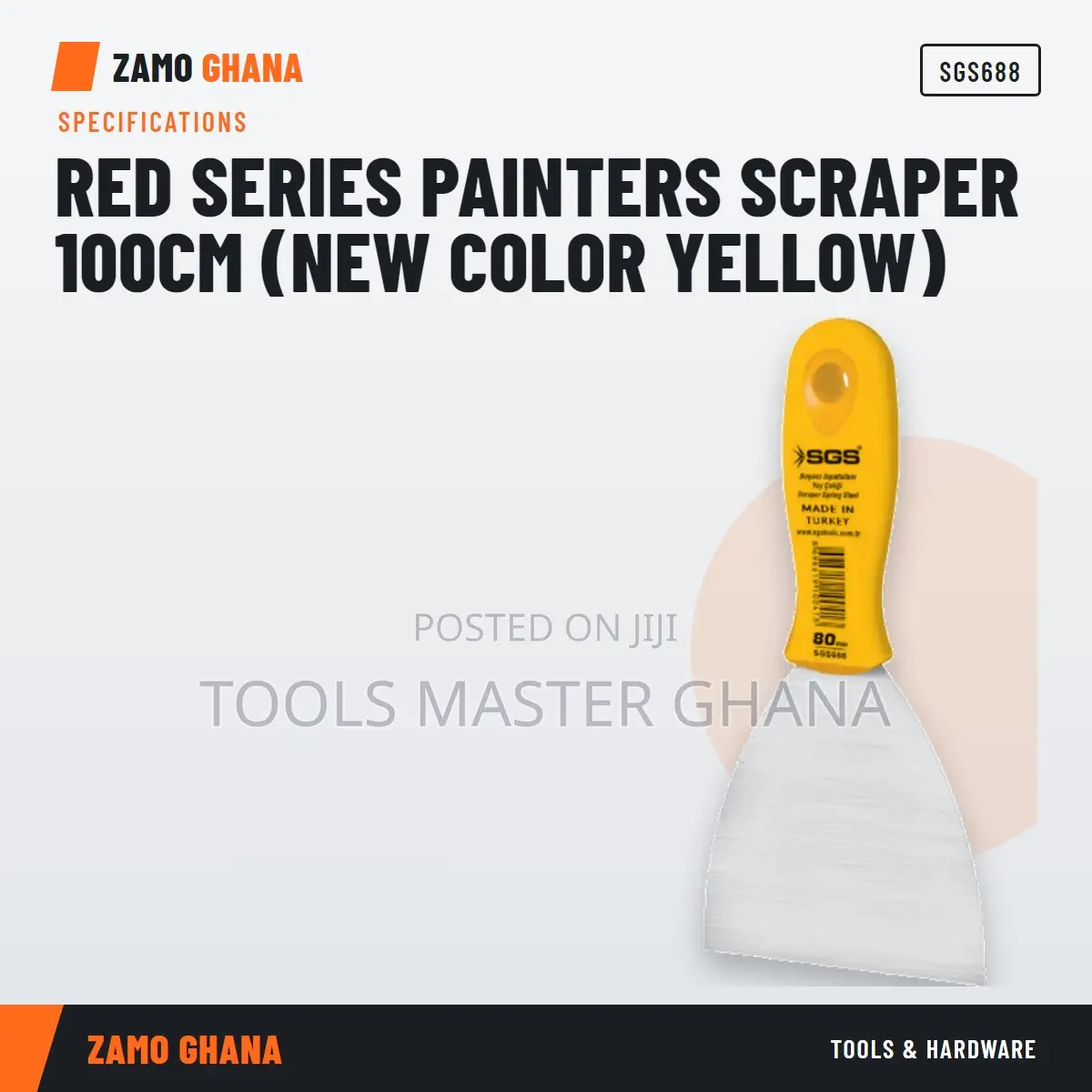Red Series Painters Scraper 100Cm (New Color Yellow) - SGS688
