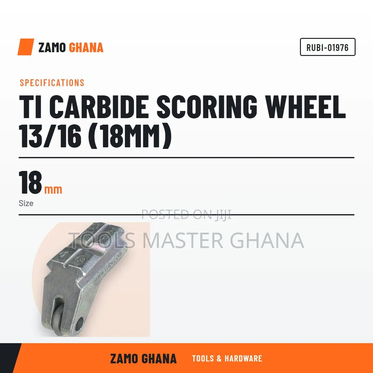 Ti Carbide Scoring Wheel 13/16 (18Mm) - RUBI-01976