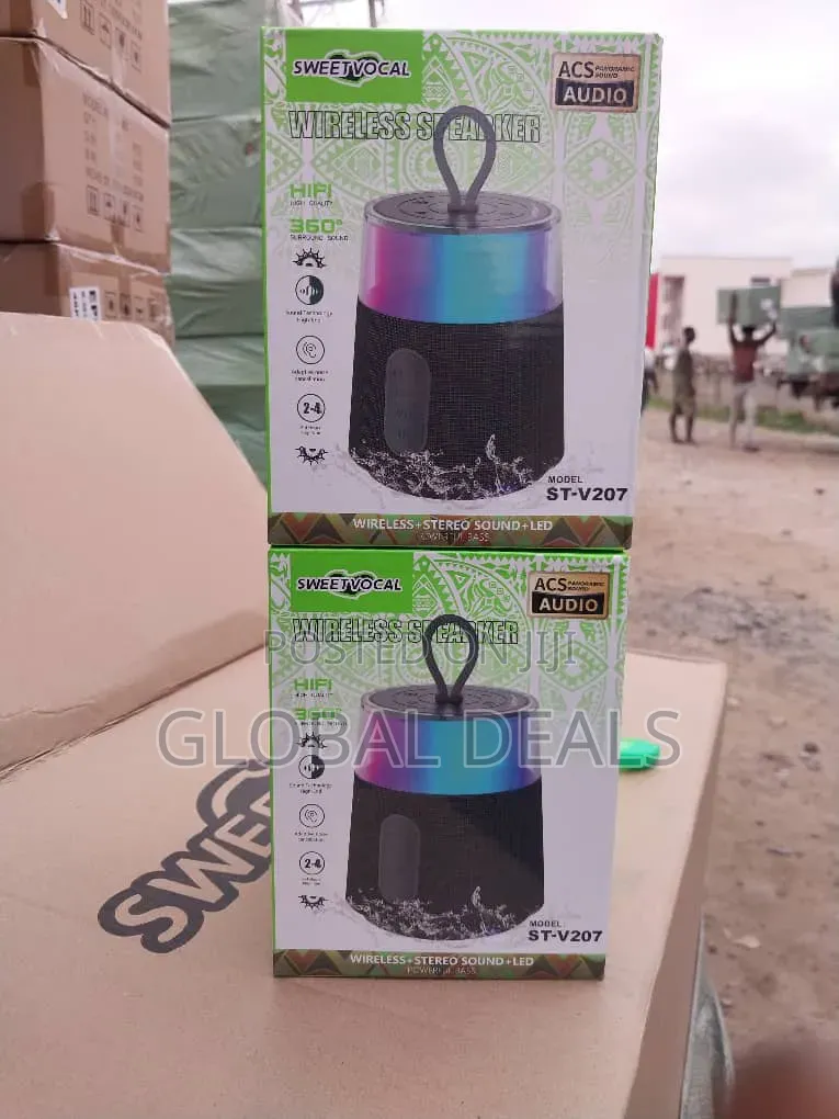 SWEET VOCAL ST-V207 Wireless Speaker - 360° Stereo Sound LED Light