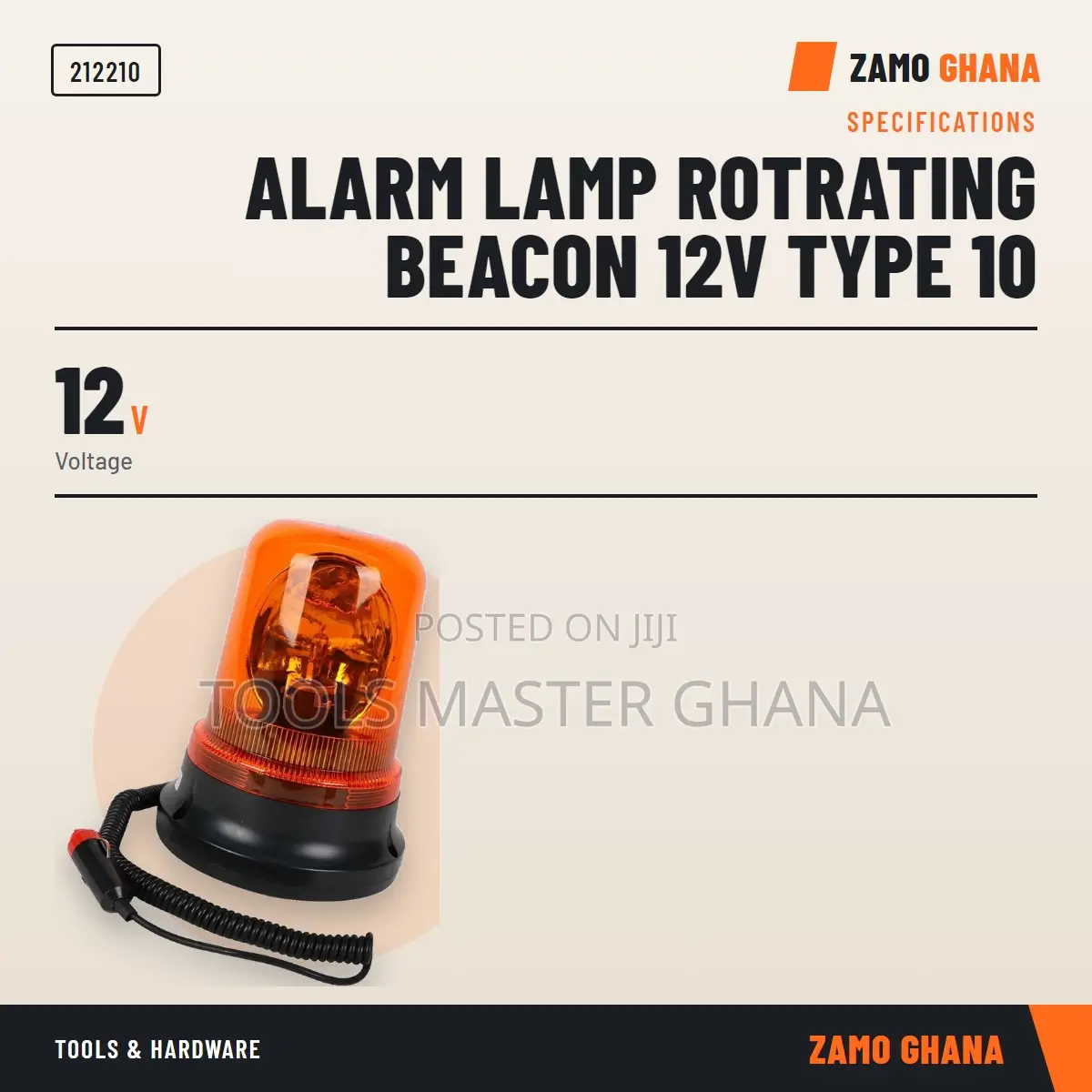Alarm Lamp Rotrating Beacon 12V Type 10 - 212210