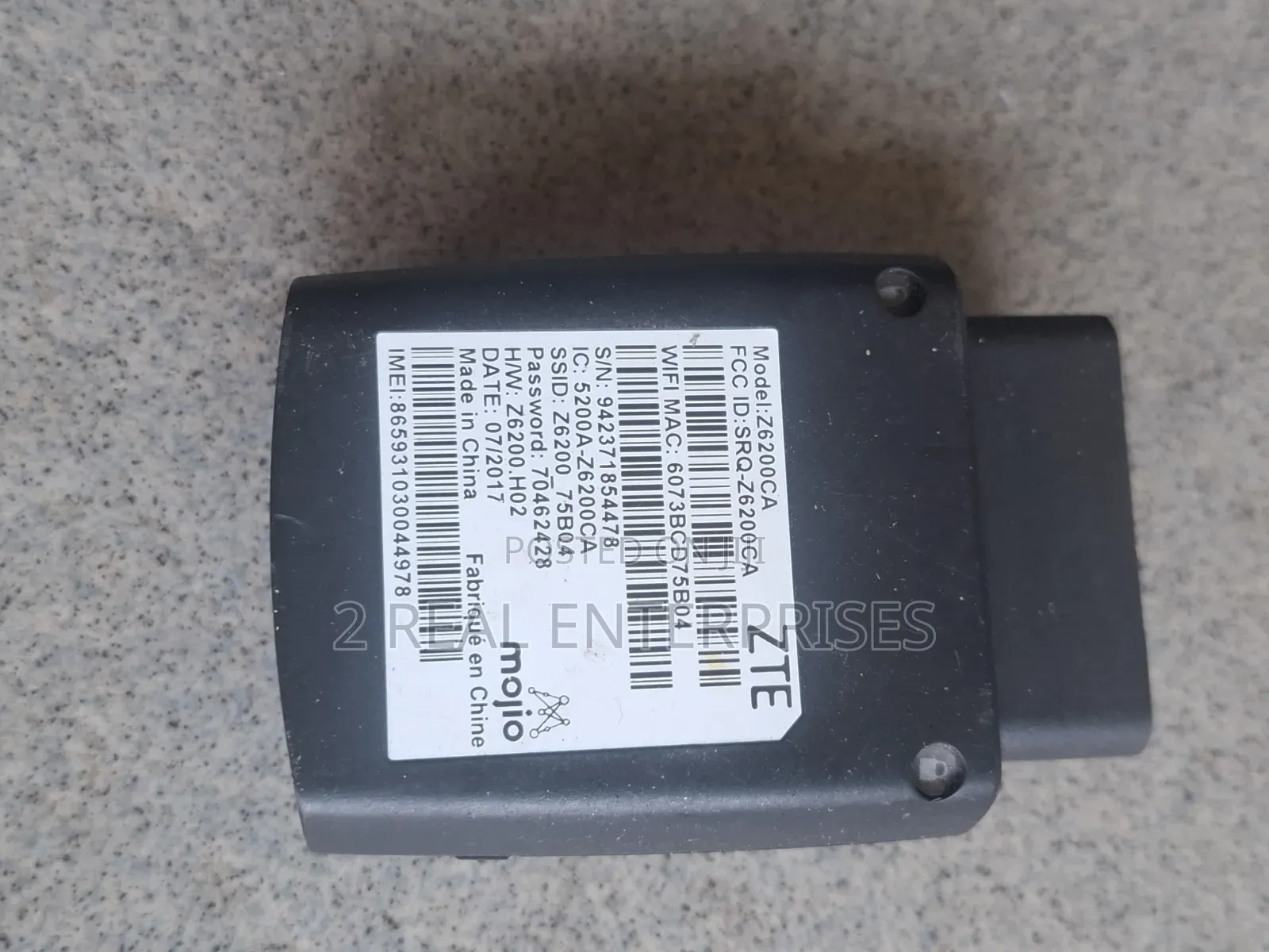 ZTE Rogers Smart Drive 4G LTE OBD-II Vehicle Wi-Fi Hotspot GPS Tracker