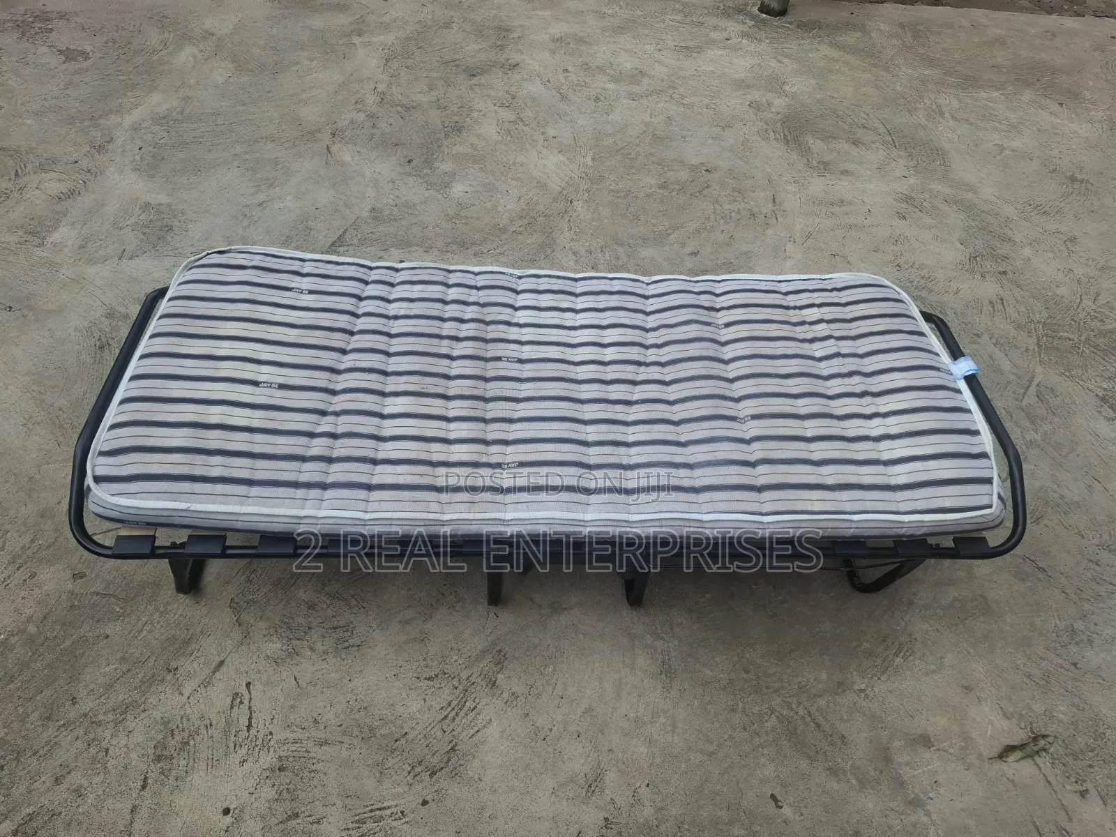 Folding Metal Frame Guest Bed With Foam Mattress Pre Owned UK