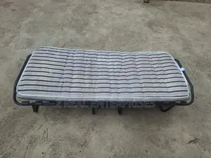 Folding Metal Frame Guest Bed With Foam Mattress Pre Owned UK