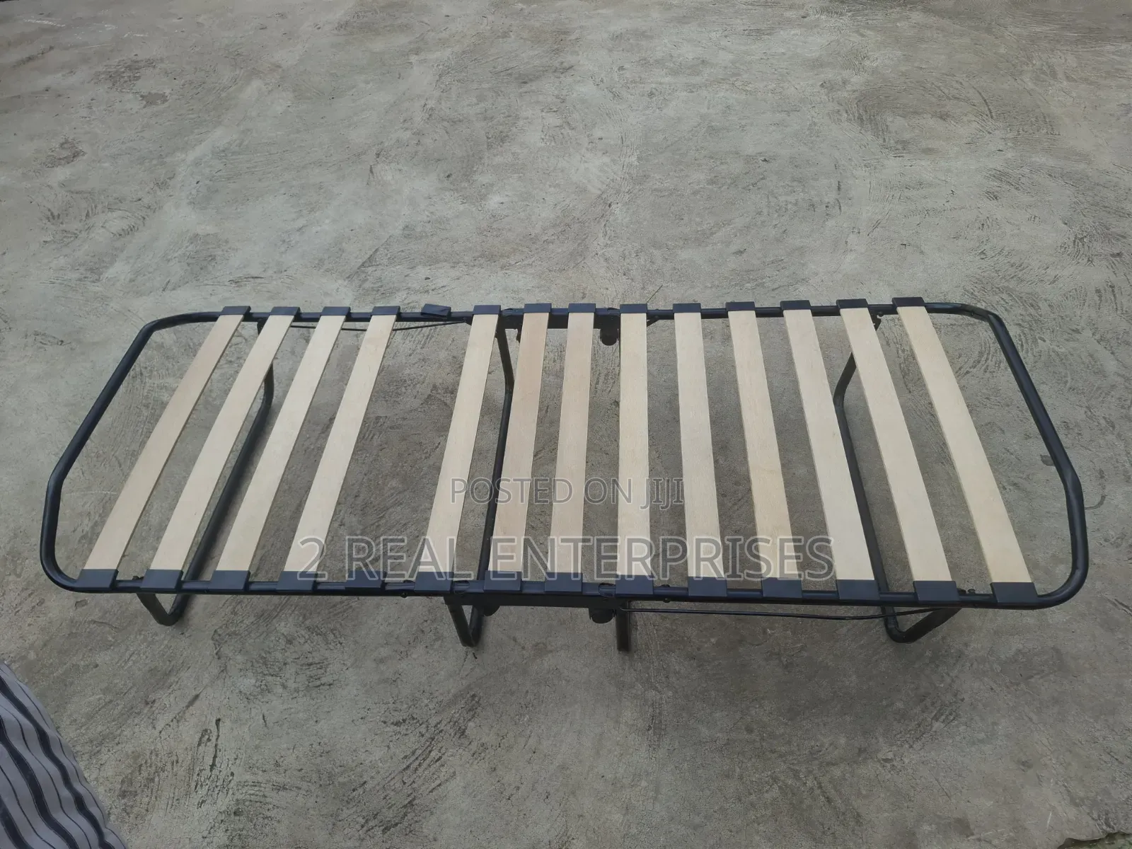 Folding Metal Frame Guest Bed With Foam Mattress Pre Owned UK