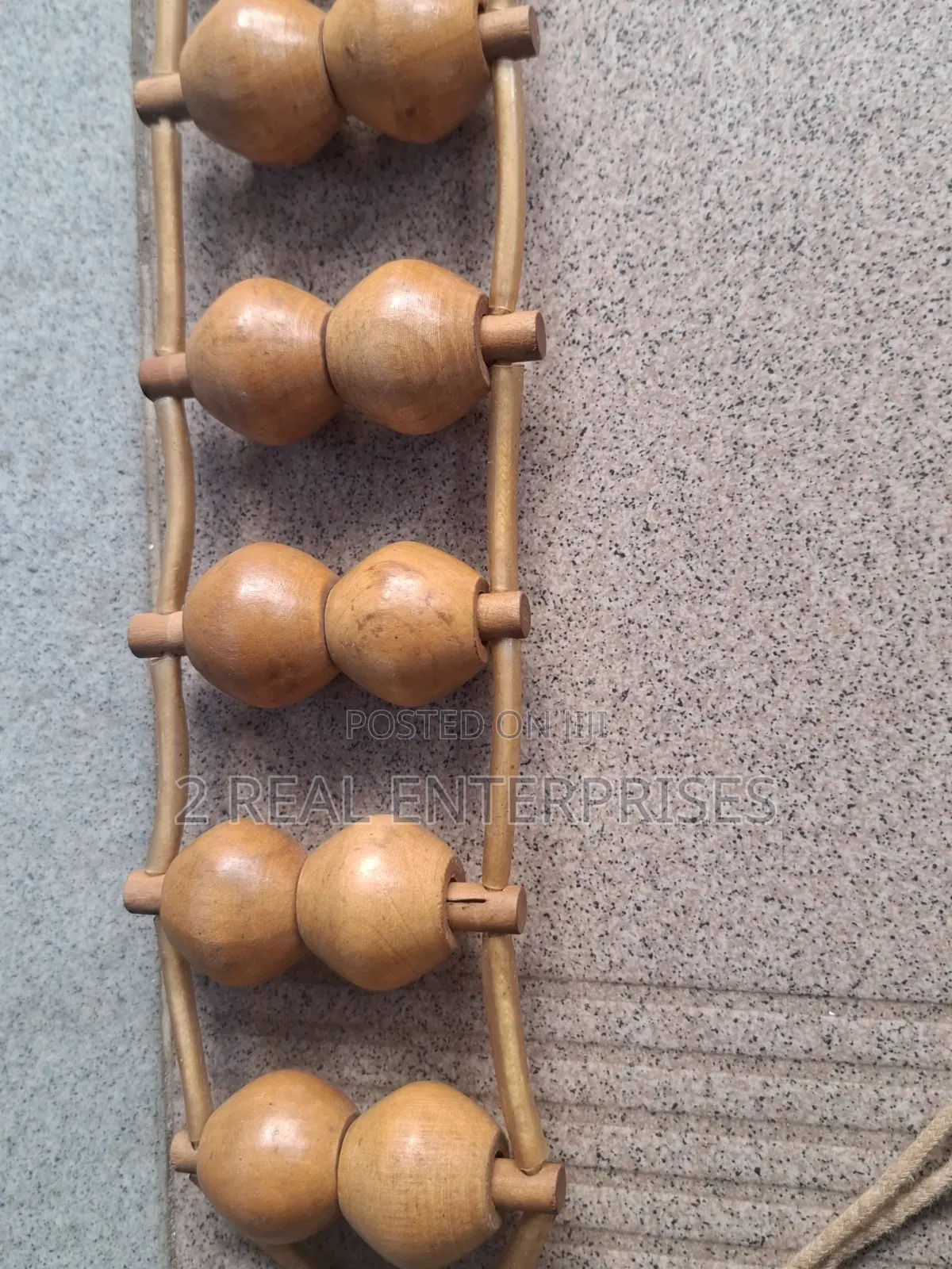 Wooden Bead Back Roller Massager Strap