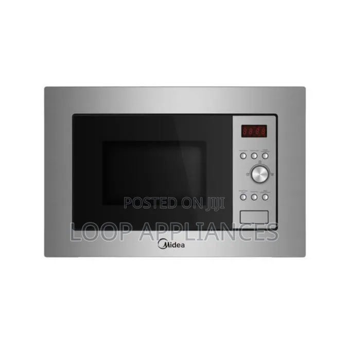 Built in Midea AM717BS7 Solo Microwave Oven - 17 Litre - Silver