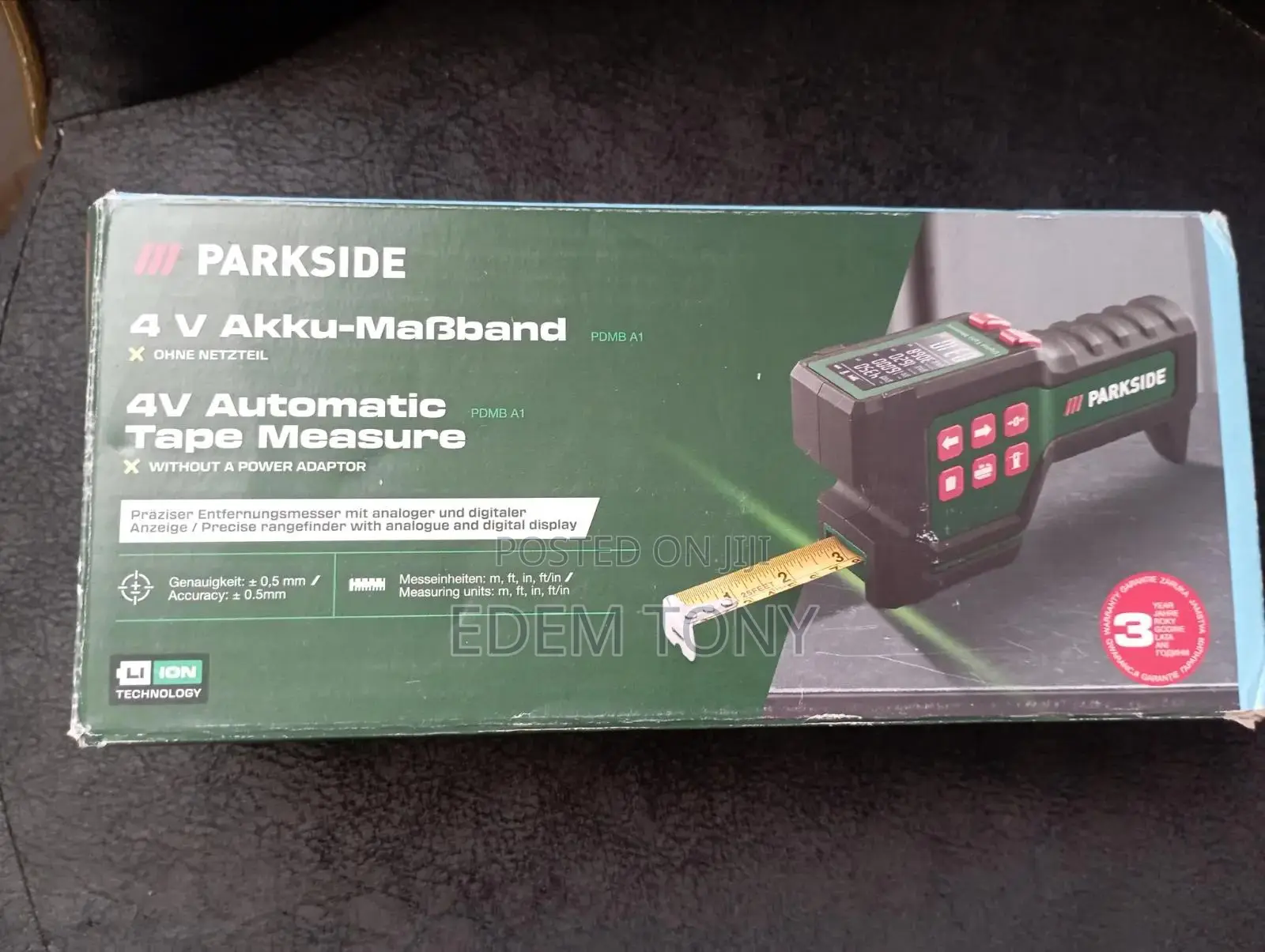 Parkside 4V Automatic Tape Measure (Model PDMB A1)