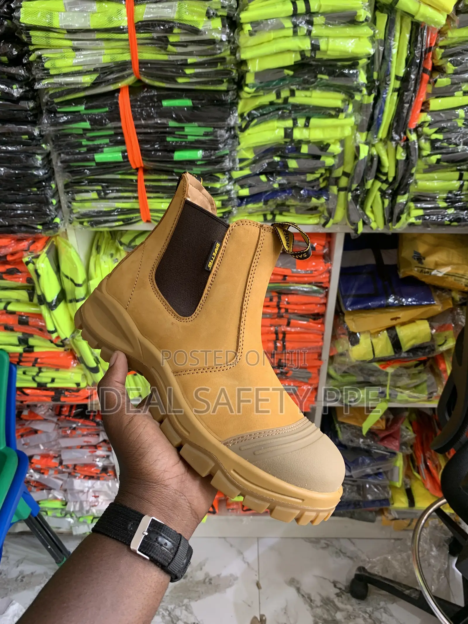 Brown Industrial Safety Boots