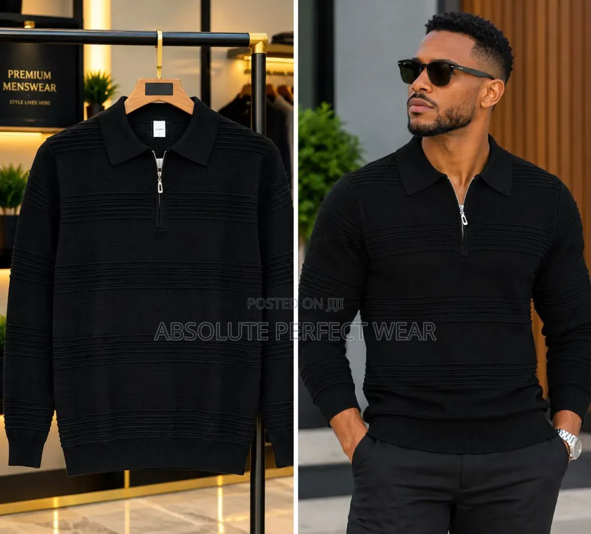 Black Knit Wear for Men
