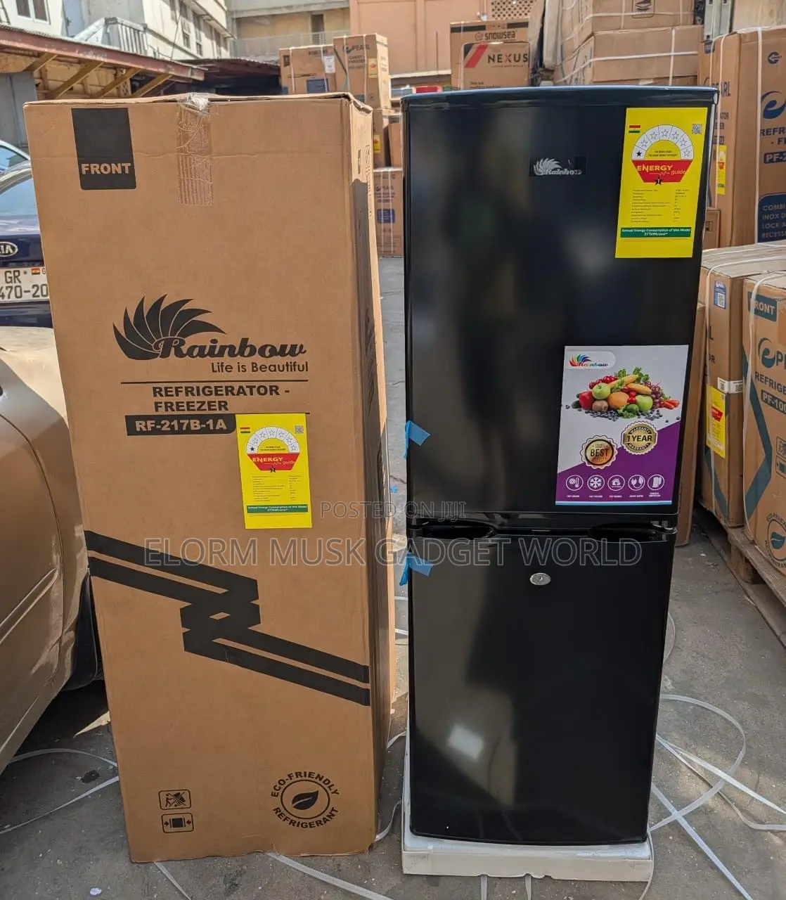 Roch Double Door Fridge 142liters