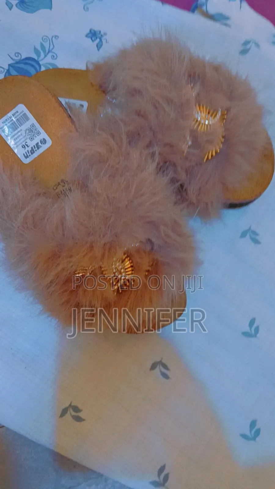 Fluffy Brown Fur Slides - Size 36 - GH₵*Soft Girl Era -Fluffy