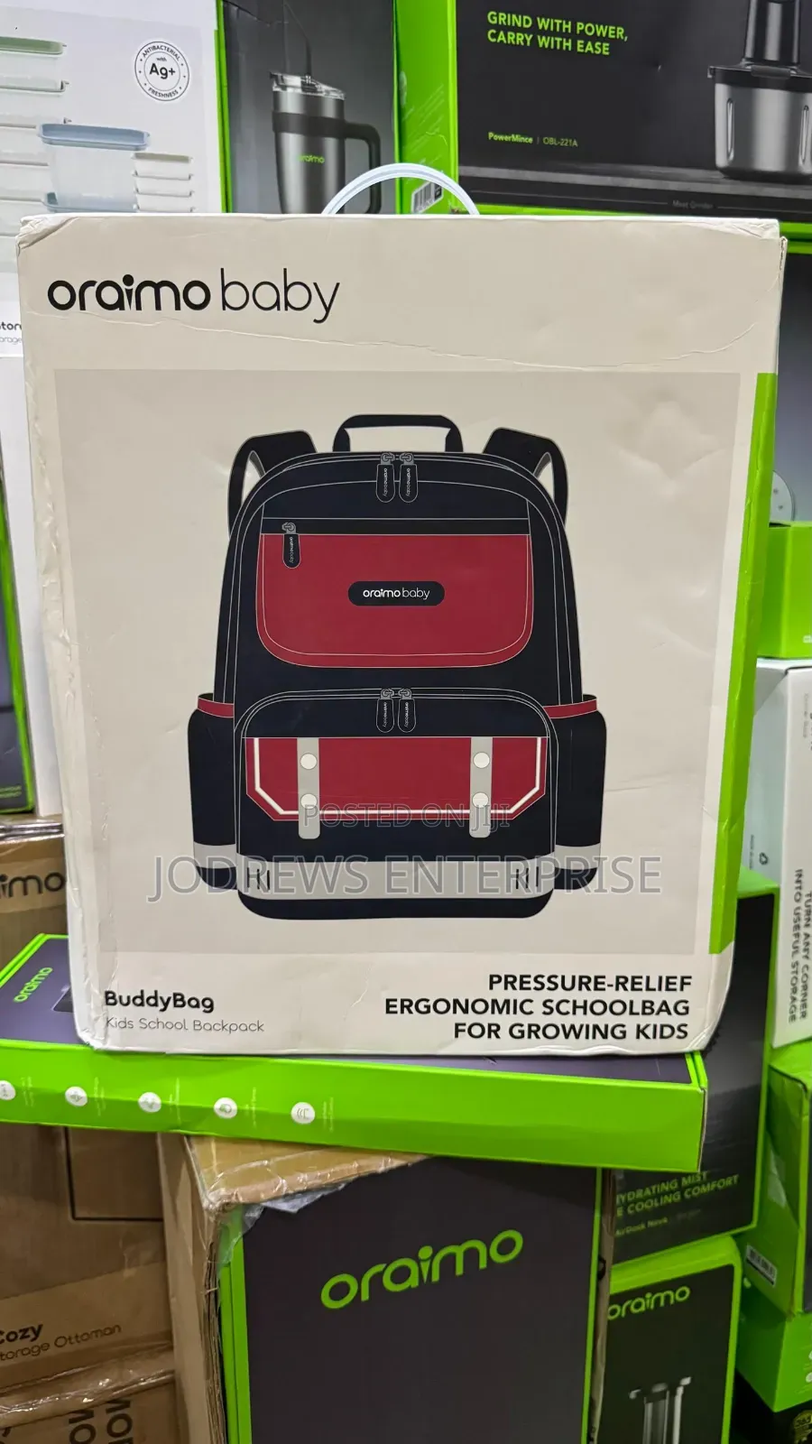 Oraimo BuddyBag Blue Pressure-Relief Ergonomic Kids School Backpack