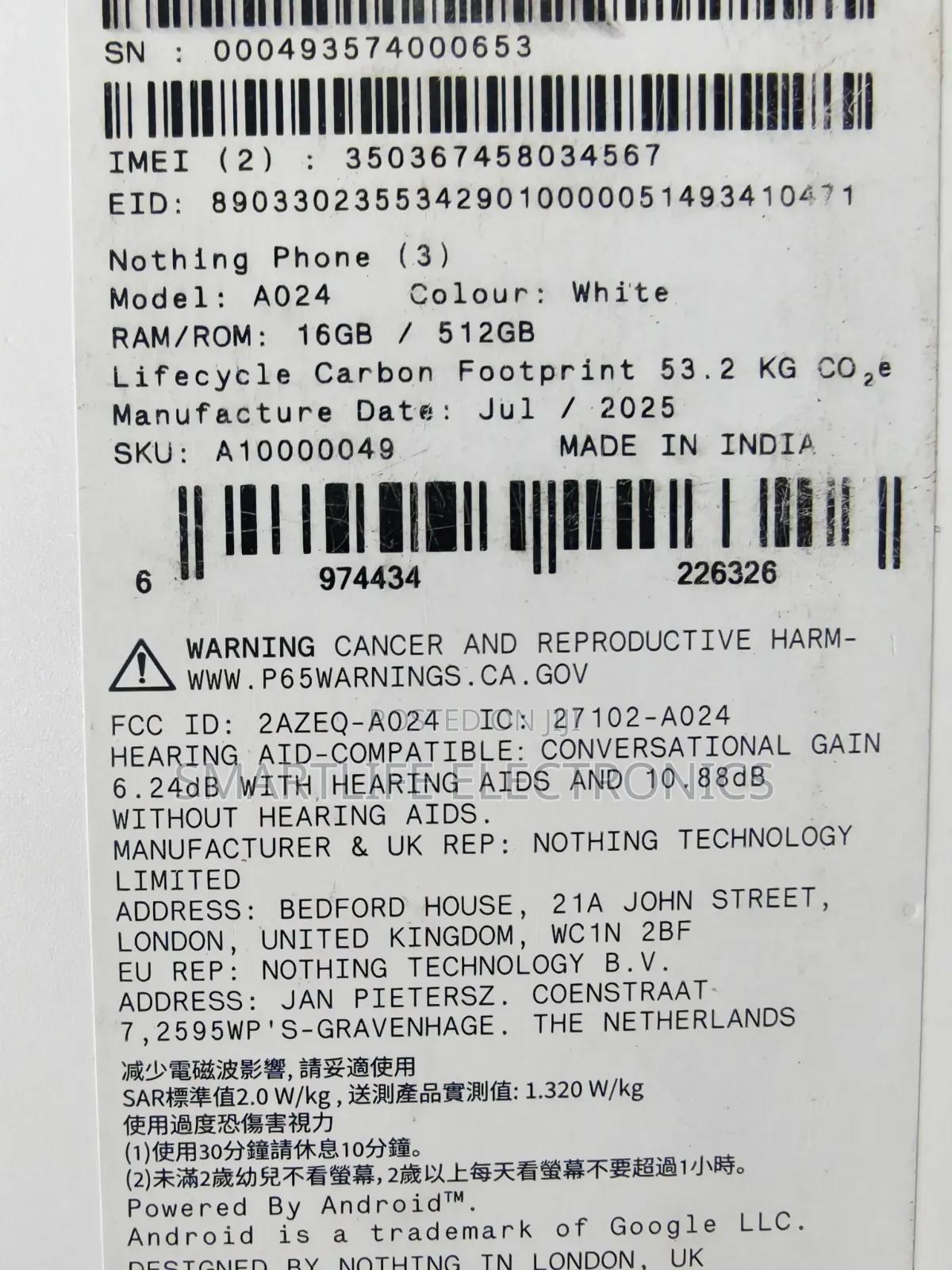 New Nothing Phone 3 512 GB
