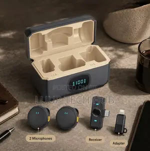 Dual Wireless Lavalier Microphone With Smart Noise Cancellation