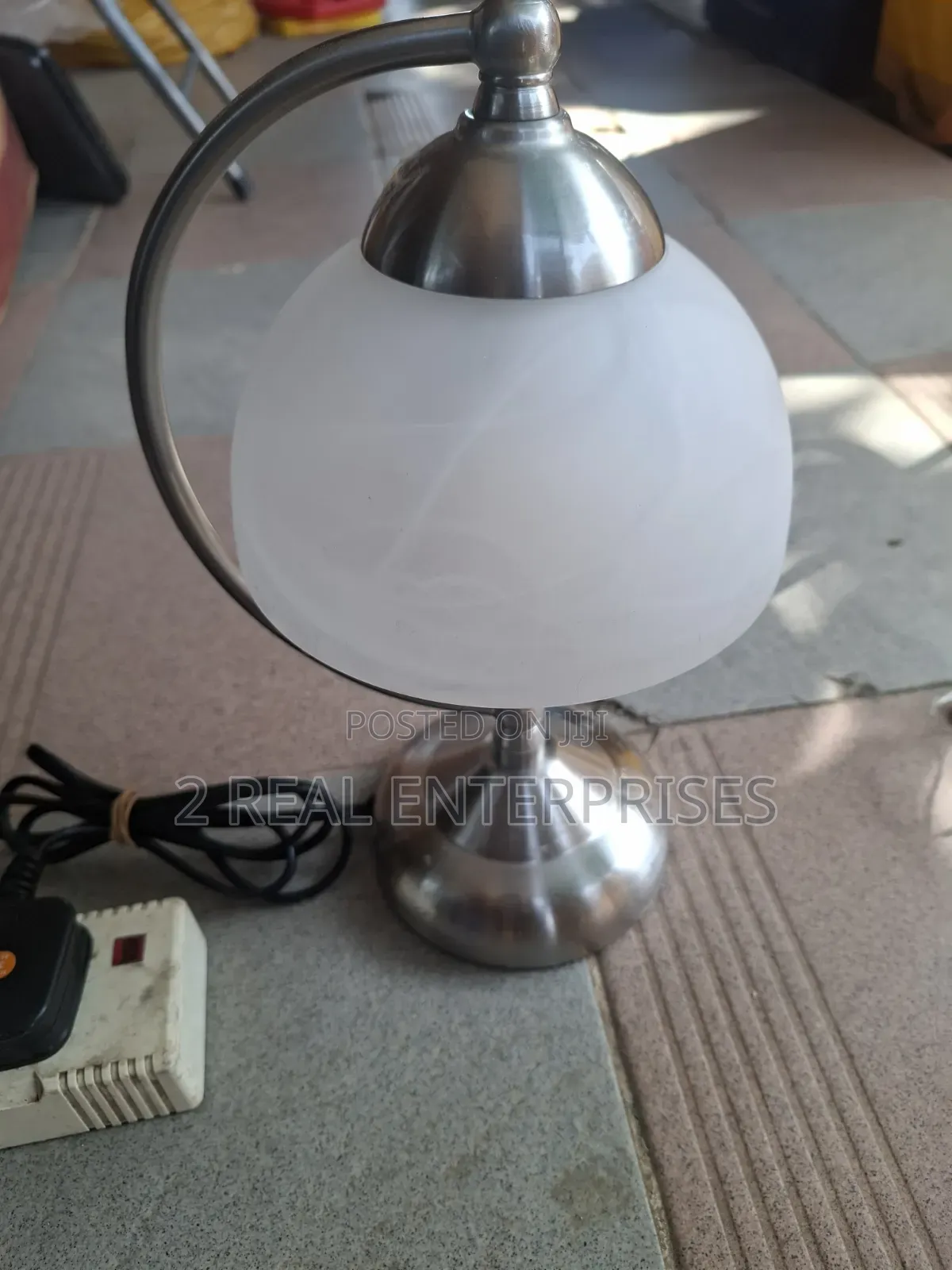 Maison Modern Arched Frosted Glass Bedside Table Lamp