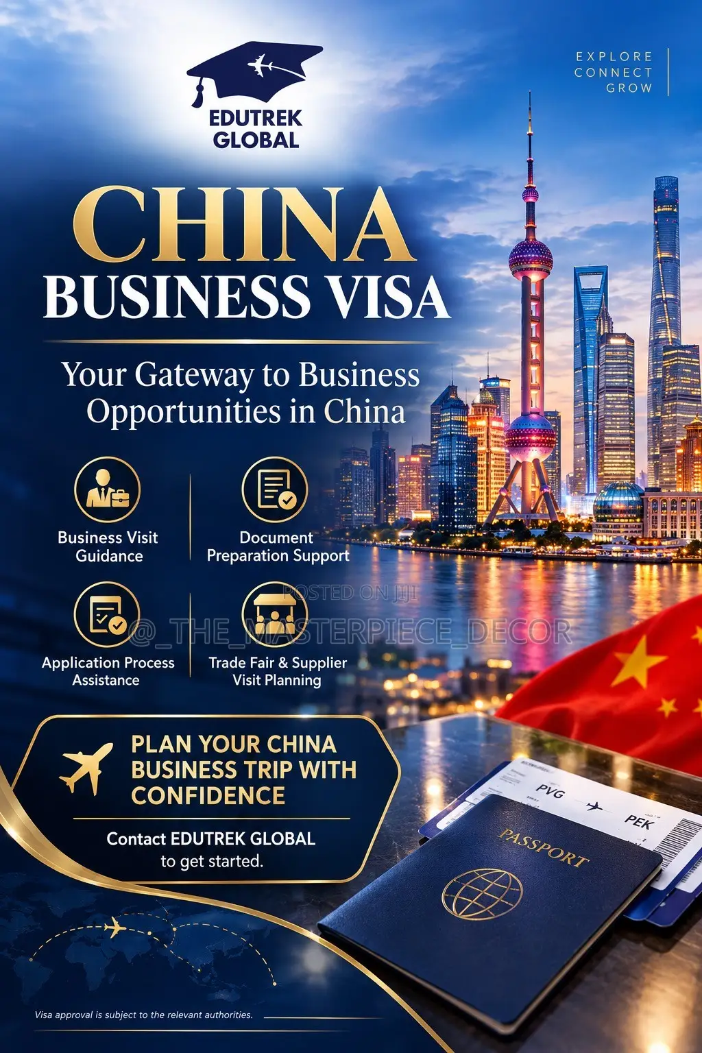 China Business Visa or Canton Fair 2027 Visa Processing in 1month