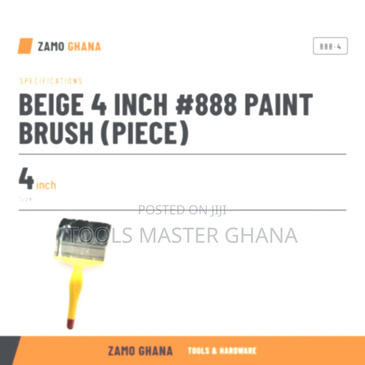 Beige 4 Inch #888 Paint Brush (Piece) - 888-4