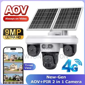 UBOX Triple Lense 4g Solar CCTV Camera