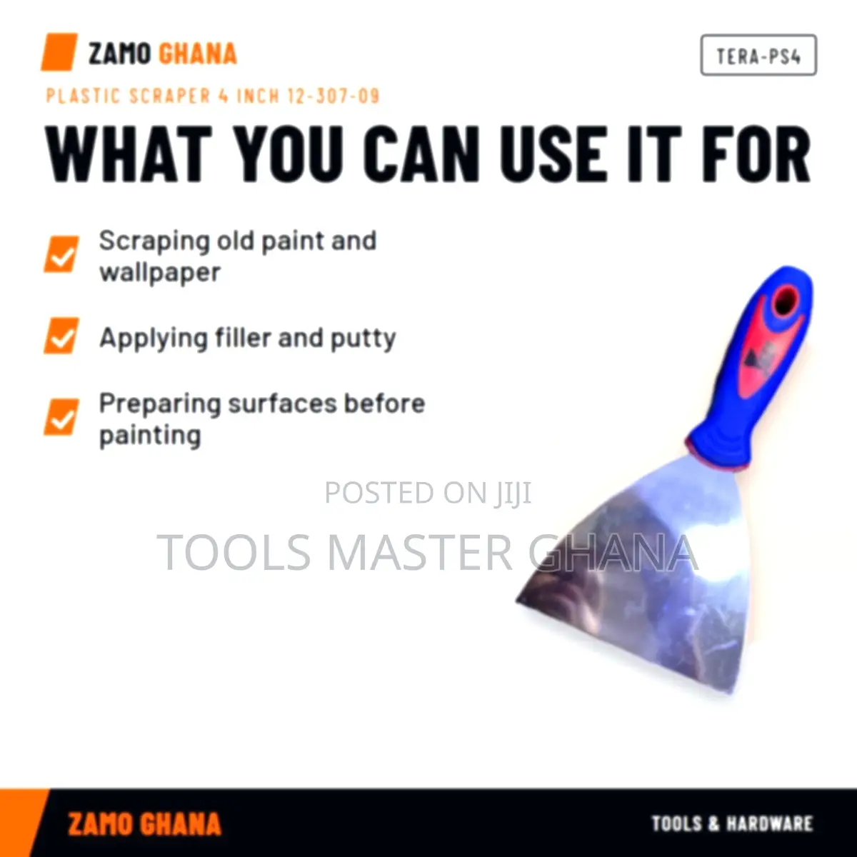 Plastic Scraper 4 Inch 12-307-09 - TERA-PS4