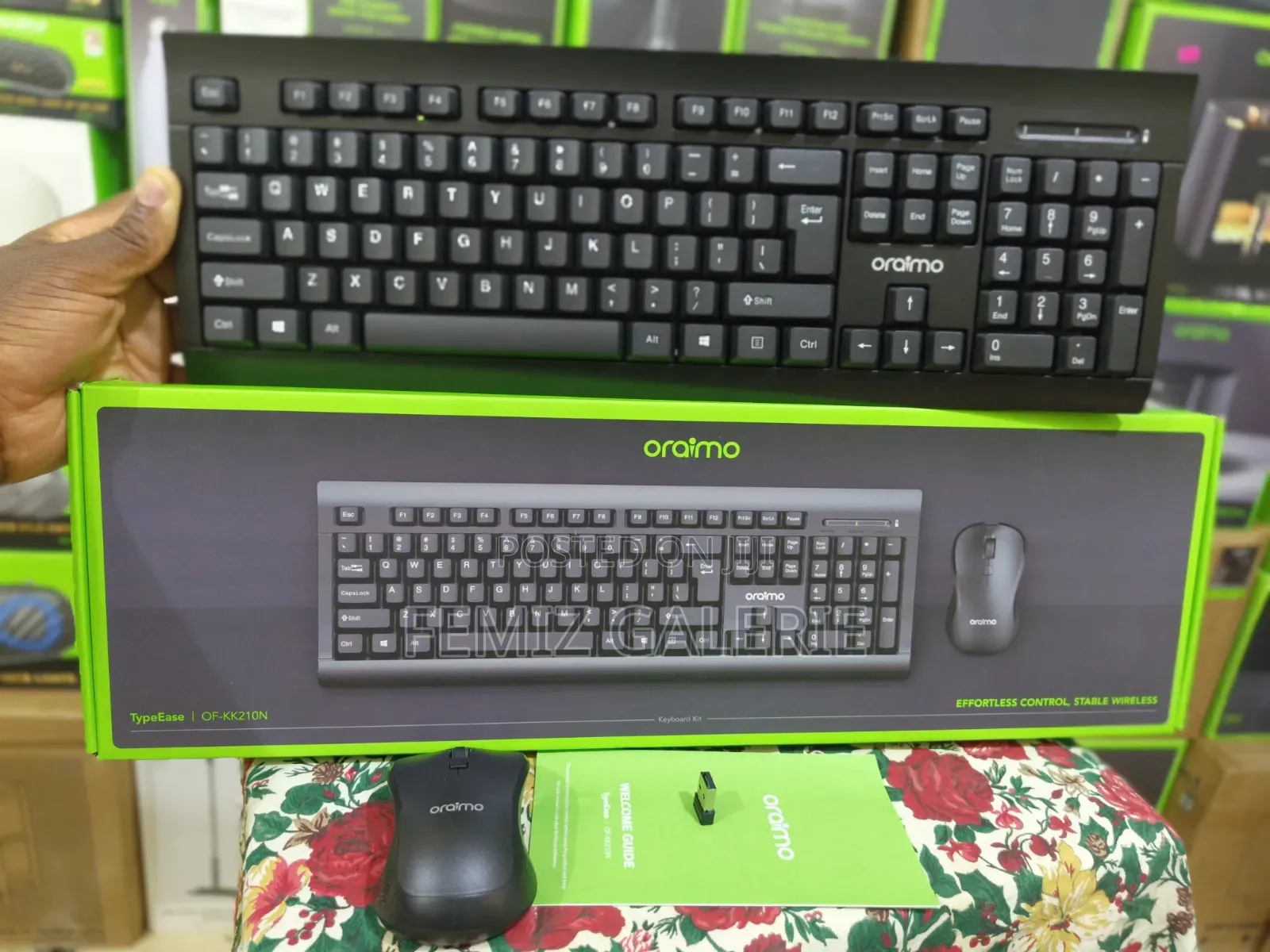 Oraimo TypeEase 2.4G Wireless Keyboard Mouse Combo-104 Keys Full Size